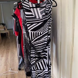 Black and white dress with belt